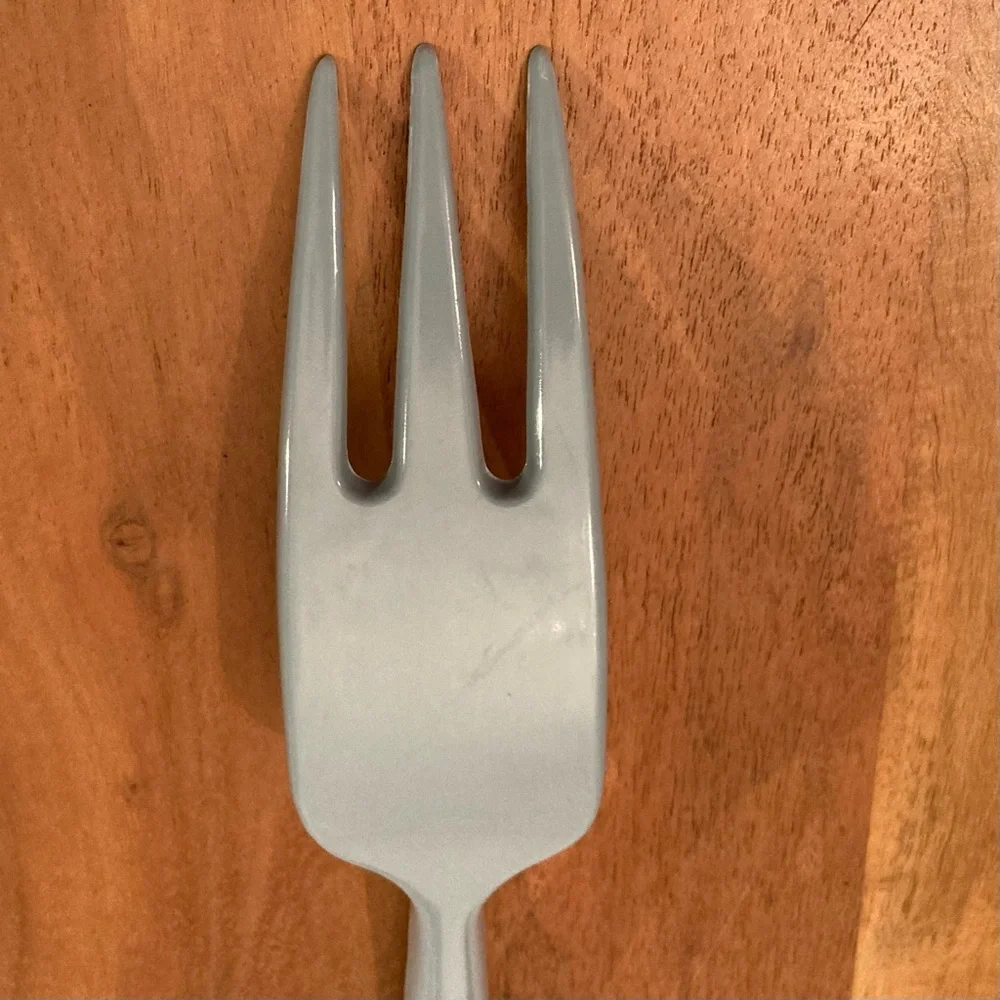 Vintage Light Blue Melamine Serving or Flipping Fork Made in Taiwan